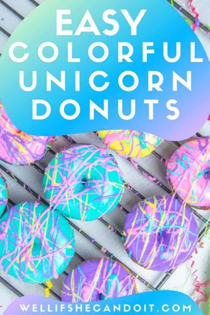 Easy Colorful Unicorn Donuts 