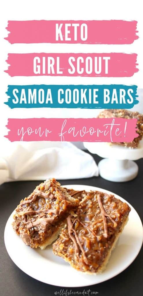 Keto Girl Scout Samoa Cookie Bars...Your Favorite 