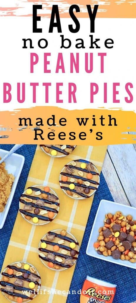 Easy No Bake Peanut Butter Pies Made With Reese's