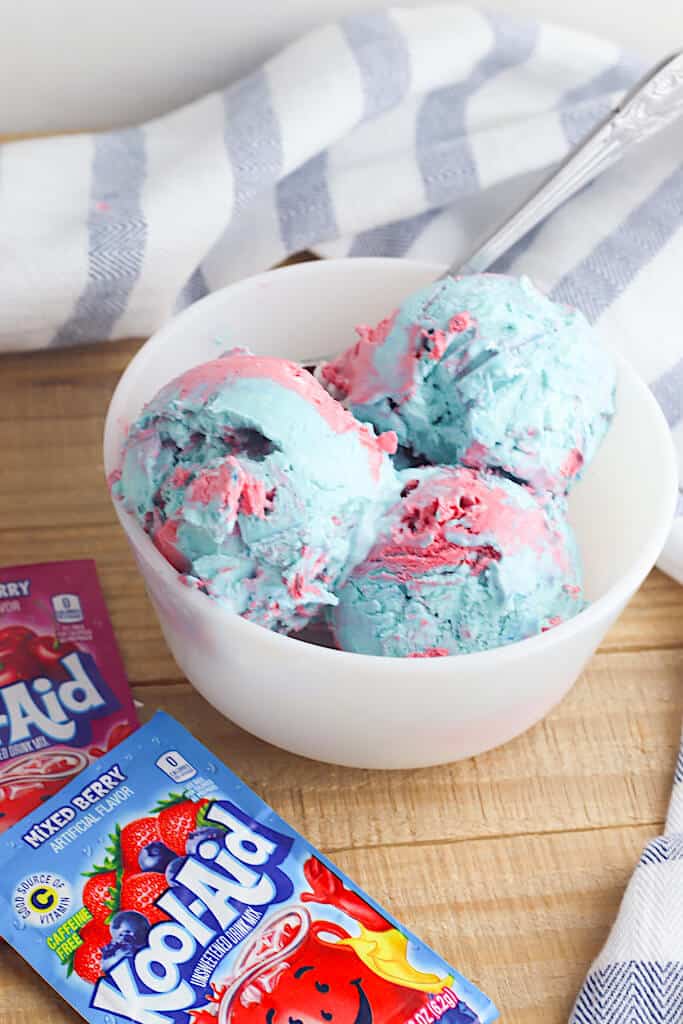 Easy Colorful Kool Aid Ice Cream 