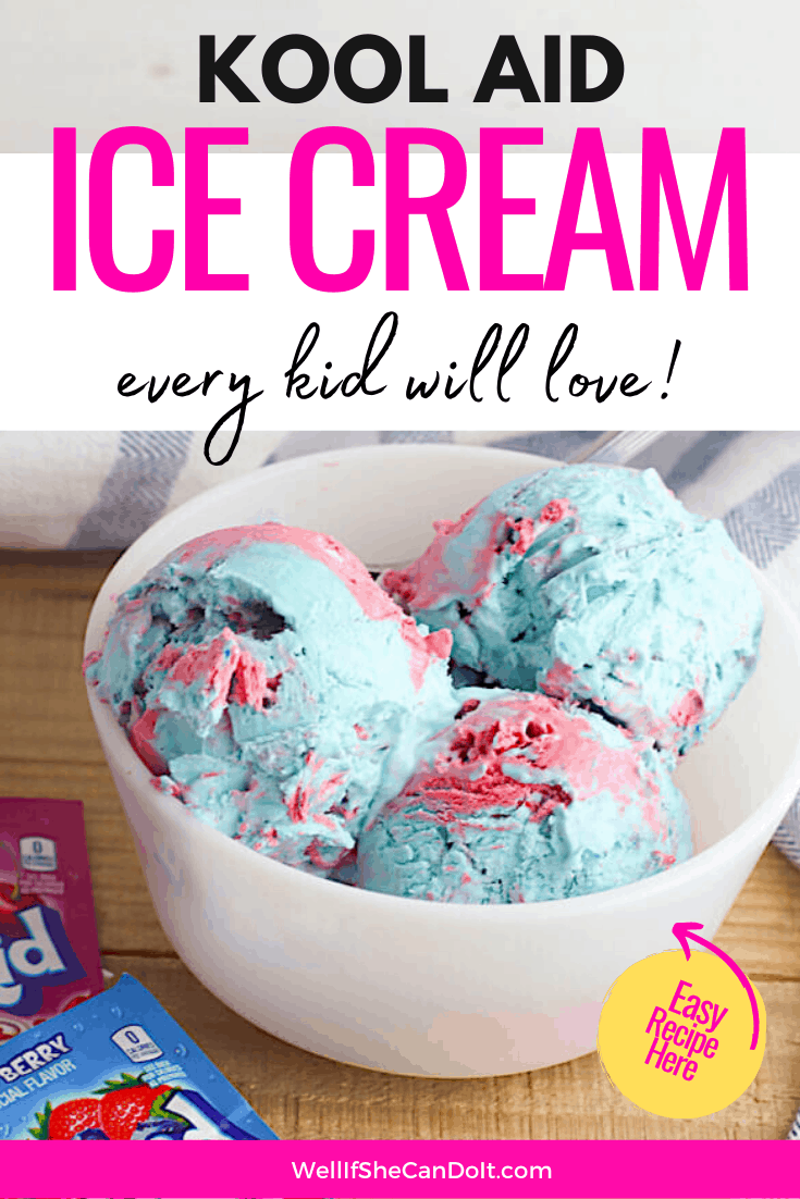 Easy Colorful Kool Aid Ice Cream : Simple Homemade Ice Cream Recipe ...