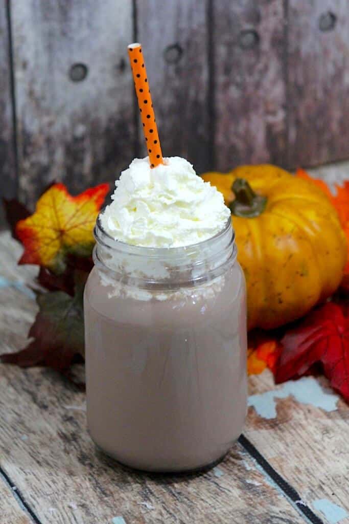 Pumpkin Pie Hot Chocolate with whipped cream