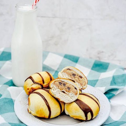 Air Fryer Chocolate Chip Cookies on white plate