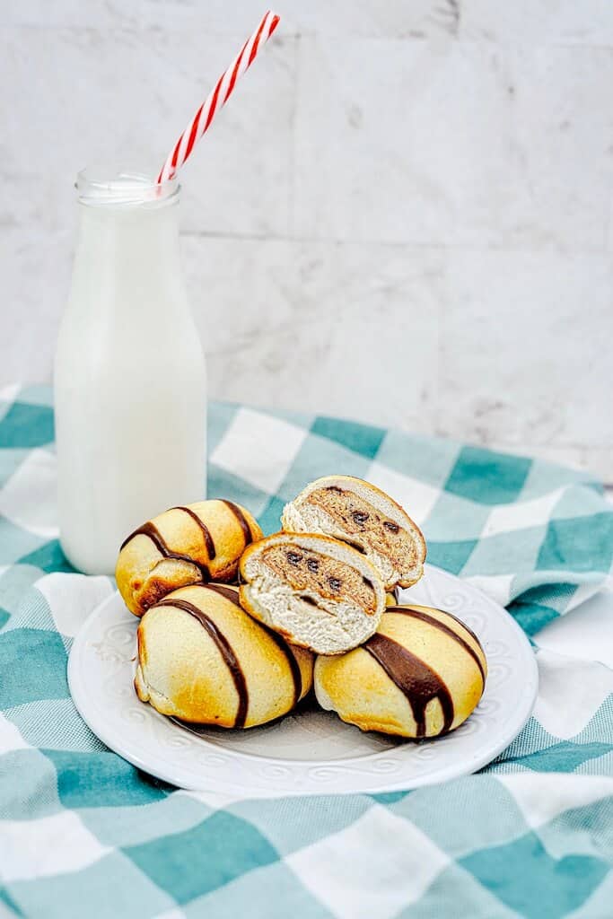 Air Fryer Chocolate Chip Cookies on a plate.
